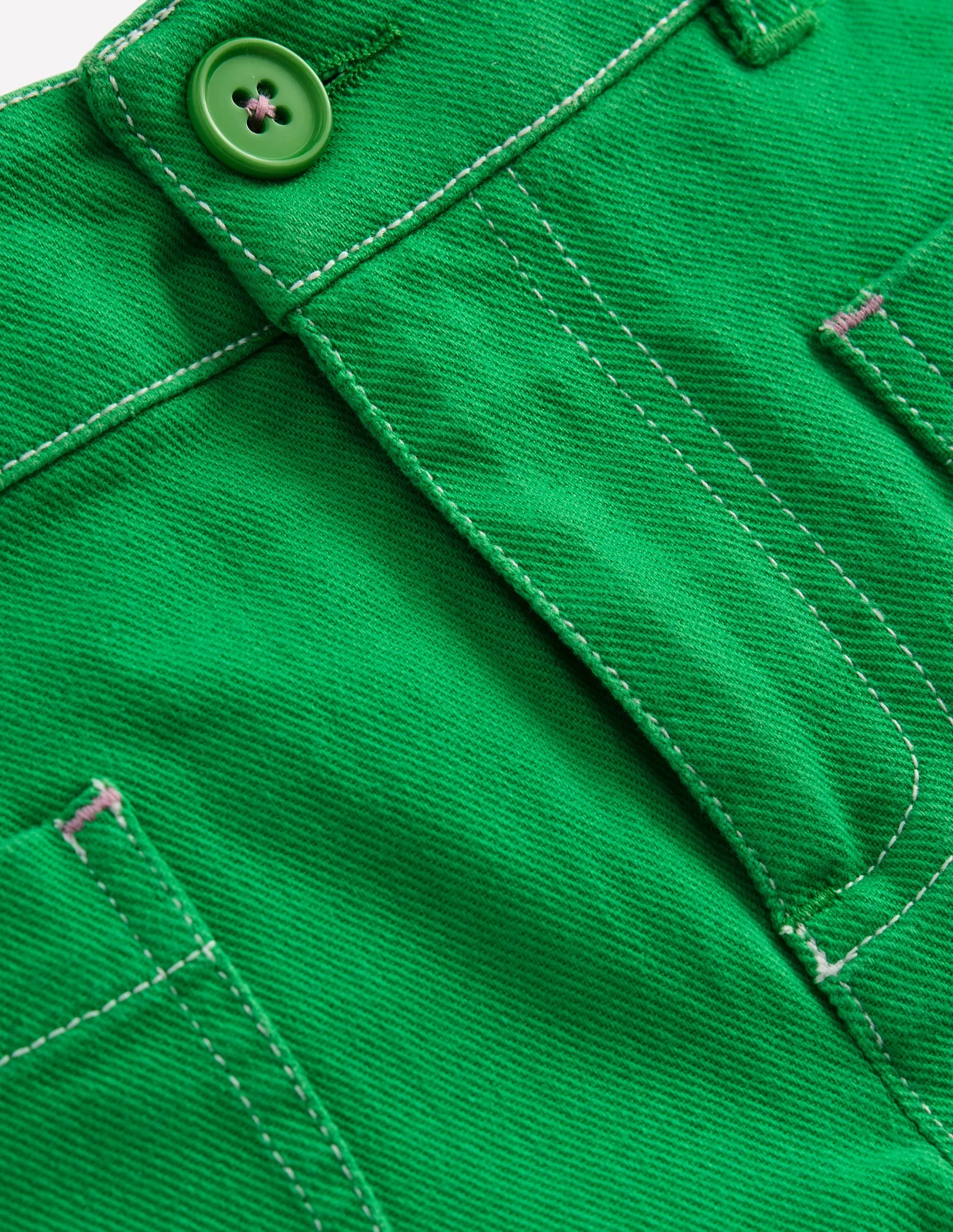 Patch Pocket Shorts-Green