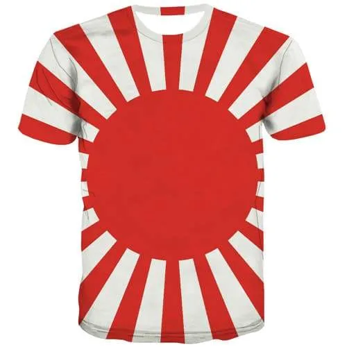 Psychedelic T-shirt Men Colorful T shirts Funny Flag T-shirts Graphic Japan Tshirts Cool Harajuku Tshirt Anime Short Sleeve