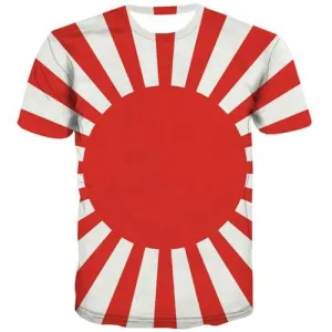 Psychedelic T-shirt Men Colorful T shirts Funny Flag T-shirts Graphic Japan Tshirts Cool Harajuku Tshirt Anime Short Sleeve