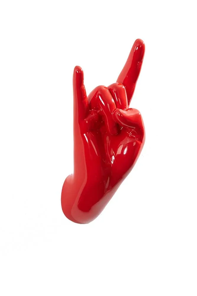 Rock On Hand Wall Art & Coat Hook
