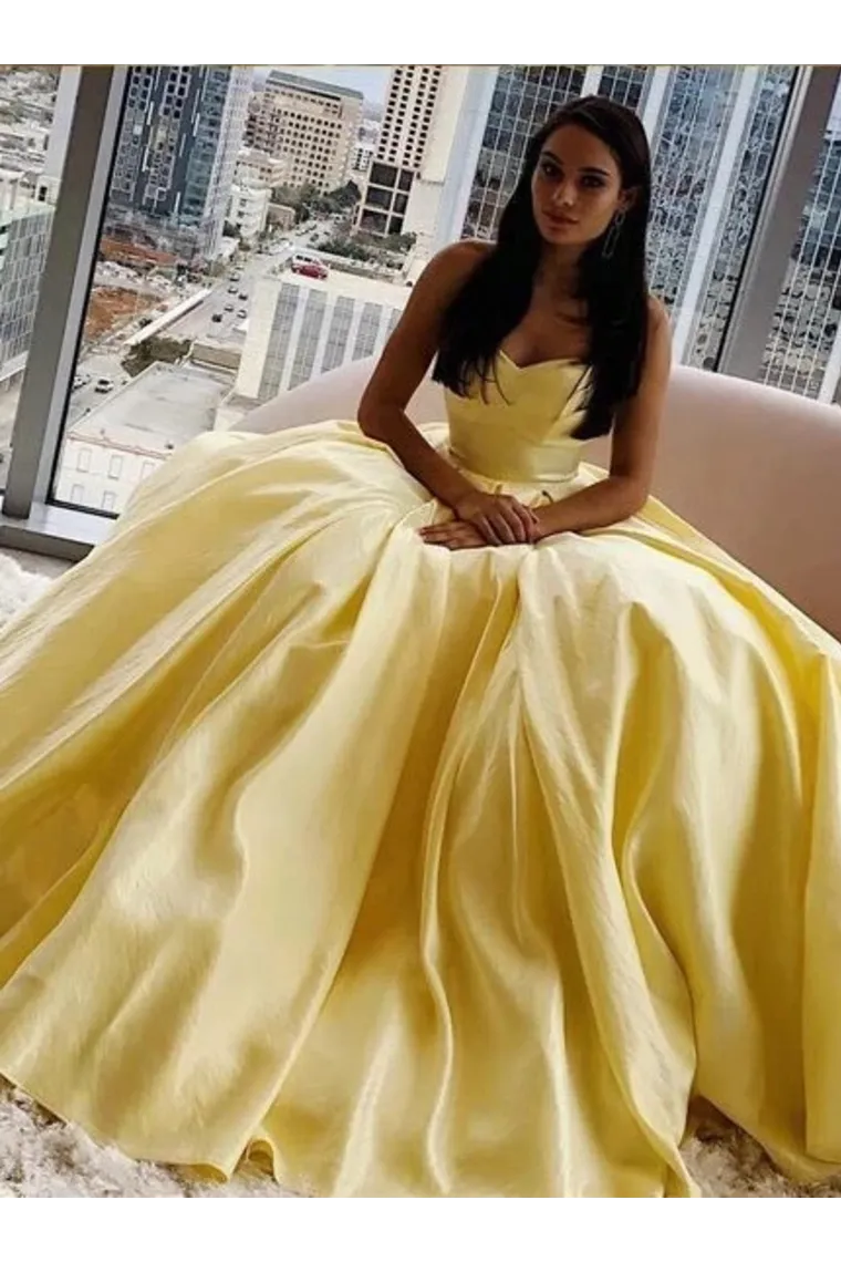 Simple Sweetheart Prom Dresses Long Cheap Formal SWKPH74HG6Z