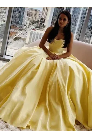 Simple Sweetheart Prom Dresses Long Cheap Formal SWKPH74HG6Z