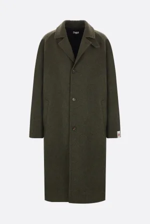 Single-breasted Melange Wool Felt Coat