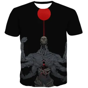 Skull T-shirt Men Funny Tshirts Casual Black T-shirts 3d Hip Hop T-shirts Graphic Leisure Tshirts Cool Short Sleeve summer
