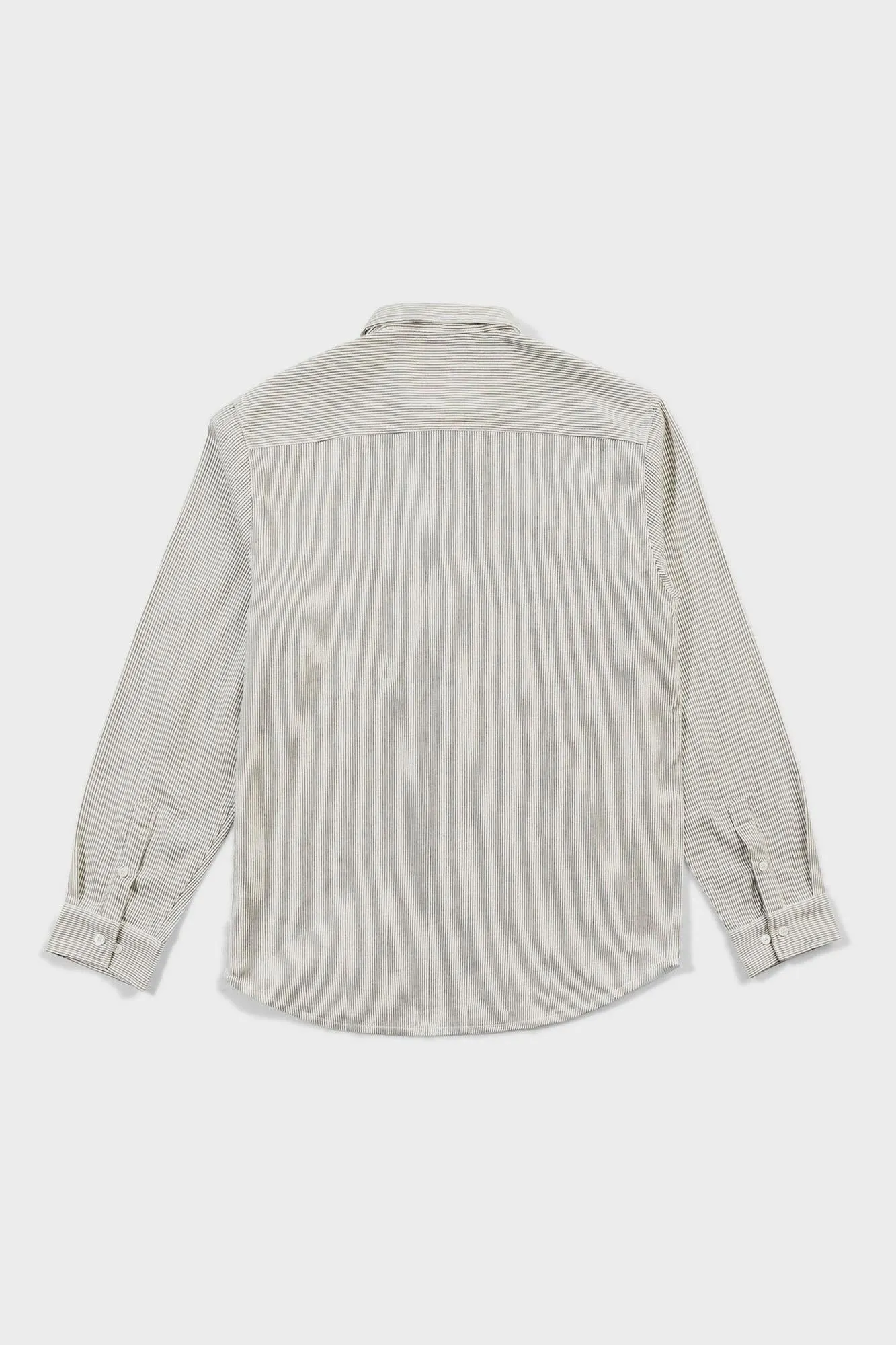 Striped Herringbone Shirt (Beige)