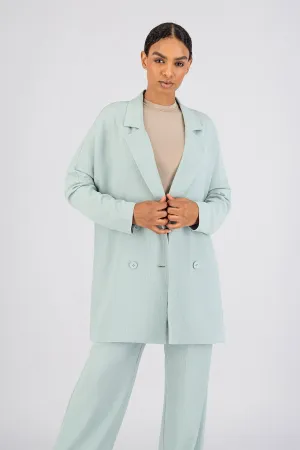 Textured Everyday Blazer - Soft Teal