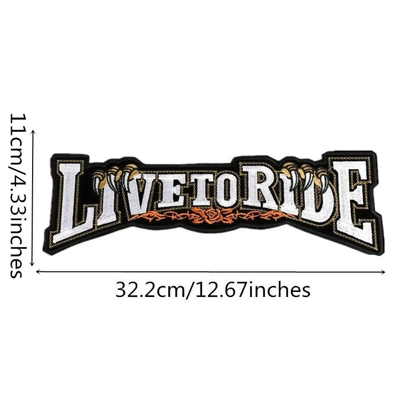 Thunder Road Motorcycle Iron-On Patch For Jackets / Large Embroidered Biker Patches For Clothes