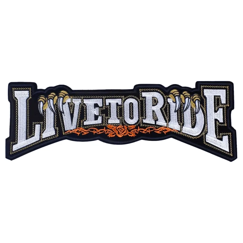 Thunder Road Motorcycle Iron-On Patch For Jackets / Large Embroidered Biker Patches For Clothes