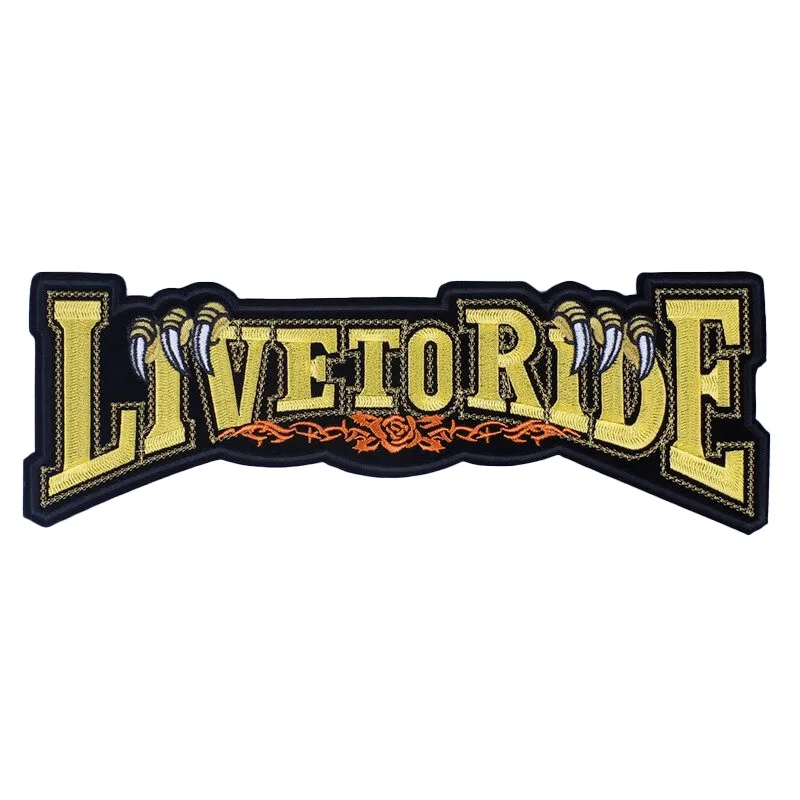 Thunder Road Motorcycle Iron-On Patch For Jackets / Large Embroidered Biker Patches For Clothes