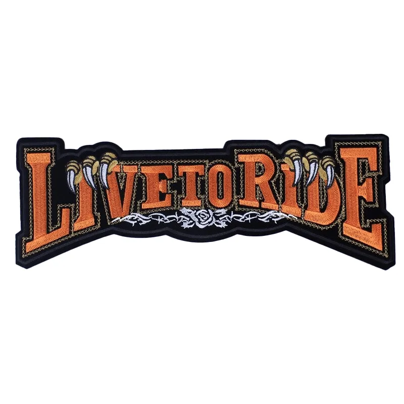 Thunder Road Motorcycle Iron-On Patch For Jackets / Large Embroidered Biker Patches For Clothes