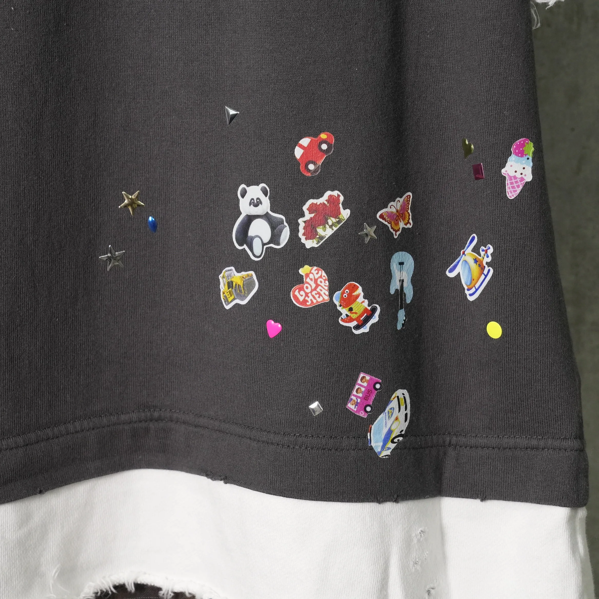 TRIPLE LAYERED TEE / BLACK
