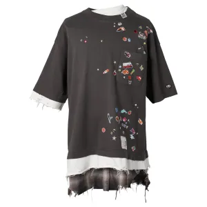 TRIPLE LAYERED TEE / BLACK