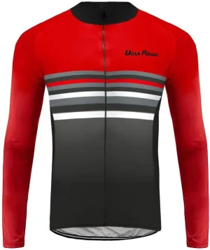 UGLY FROG Men's Cycling Jersey Long Sleeve Full Zip Bike Clothing Long Pant Suit, Quick-Dry, Bib Tight with 3D Gel Padded
