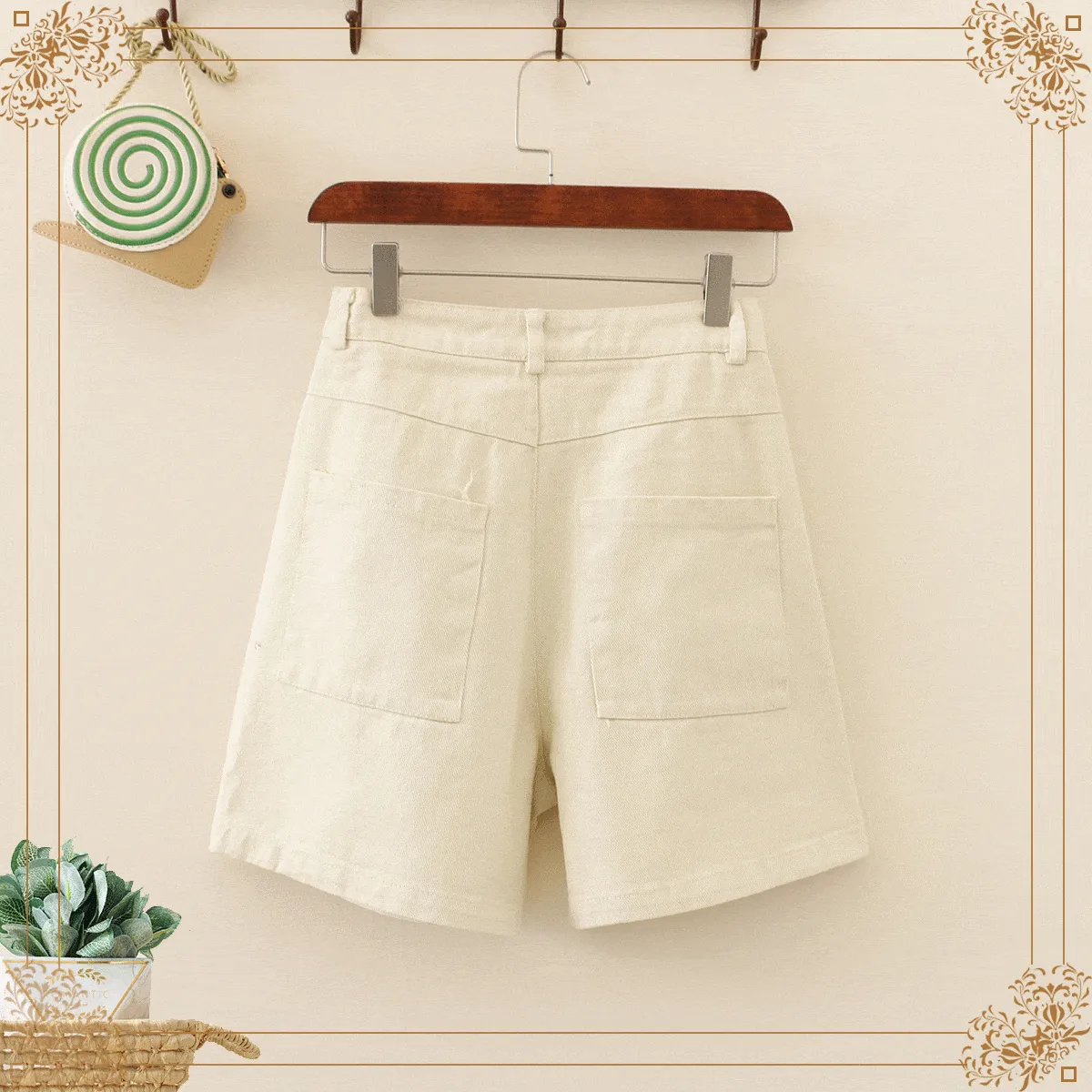 Women's Casual Cartoon Stitching Loose Shorts
