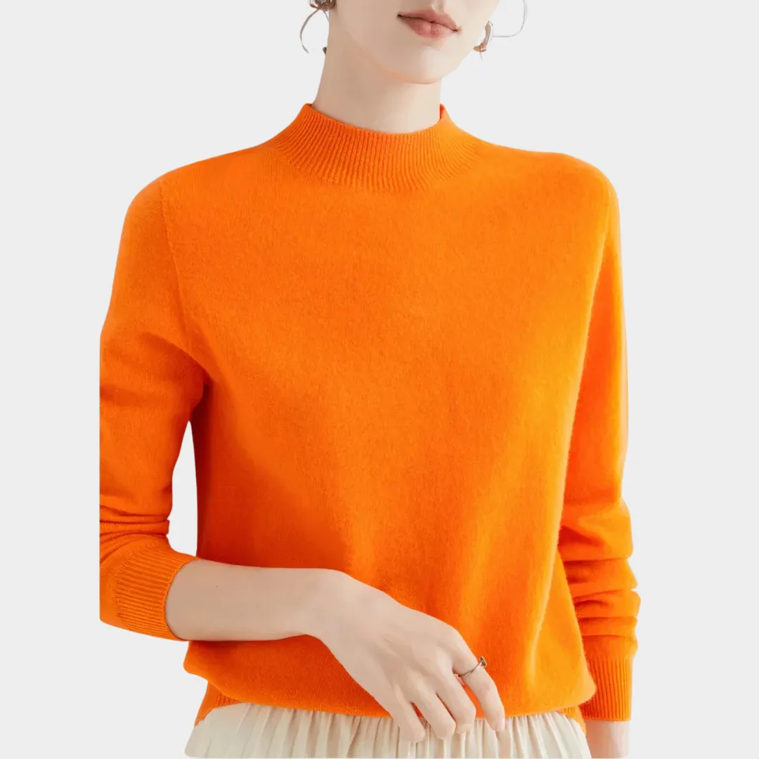 Women's Merino Wool Sweater  100% Cashmere  Turtleneck  Long Sleeve  Warm & Soft Knit Pullover  Multiple Colours