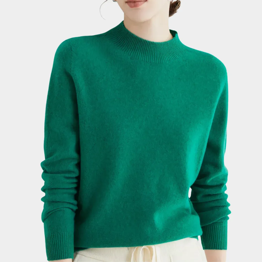 Women's Merino Wool Sweater  100% Cashmere  Turtleneck  Long Sleeve  Warm & Soft Knit Pullover  Multiple Colours